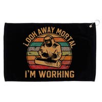 Look Away Mortal IM Working Welder Gift Welding Silhouette Grommeted Golf Towel