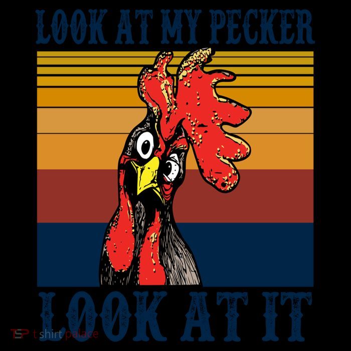 Look At My Pecker Look At It Apparel Funny Chicken Design City Backpack
