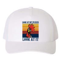 Look At My Pecker Look At It Apparel Funny Chicken Design Yupoong Adult 5-Panel Trucker Hat
