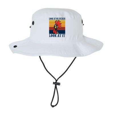 Look At My Pecker Look At It Apparel Funny Chicken Design Bucket Hat