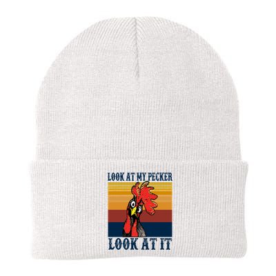 Look At My Pecker Look At It Apparel Funny Chicken Design Beanie