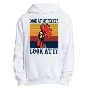 Look At My Pecker Look At It Apparel Funny Chicken Design Urban Pullover Hoodie