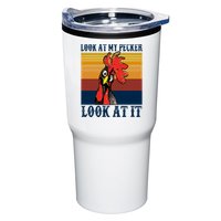 Look At My Pecker Look At It Apparel Funny Chicken Design Tumbler
