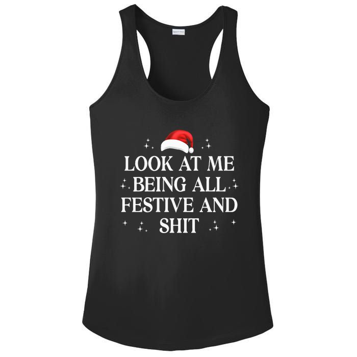 Look At Me Being All Festive and Shits Funny XmasChristmas Ladies PosiCharge Competitor Racerback Tank