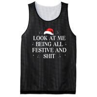 Look At Me Being All Festive and Shits Funny XmasChristmas Mesh Reversible Basketball Jersey Tank