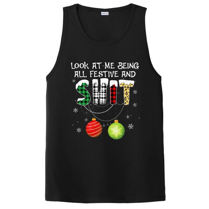 Look at Me Being All Festive Funny Christmas Saying Xmas PosiCharge Competitor Tank