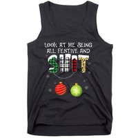 Look at Me Being All Festive Funny Christmas Saying Xmas Tank Top