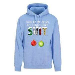 Look at Me Being All Festive Funny Christmas Saying Xmas Unisex Surf Hoodie