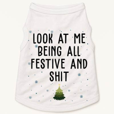Look At Me Being All Festive And Shit Funny Christmas Doggie Tank