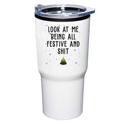 Look At Me Being All Festive And Shit Funny Christmas Tumbler