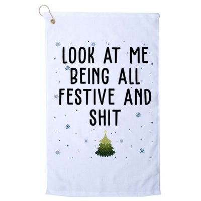 Look At Me Being All Festive And Shit Funny Christmas Golf Towel