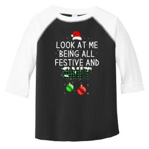 look at me being all festive Funny Christmas Toddler Fine Jersey T-Shirt