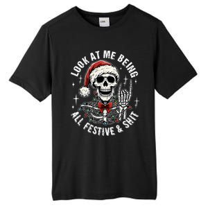 Look At Me Being All Festive And Funny Skeleton Tall Fusion ChromaSoft Performance T-Shirt