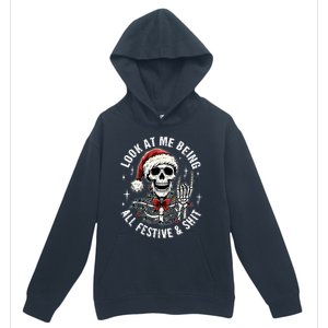 Look At Me Being All Festive And Funny Skeleton Urban Pullover Hoodie