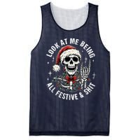 Look At Me Being All Festive And Funny Skeleton Mesh Reversible Basketball Jersey Tank