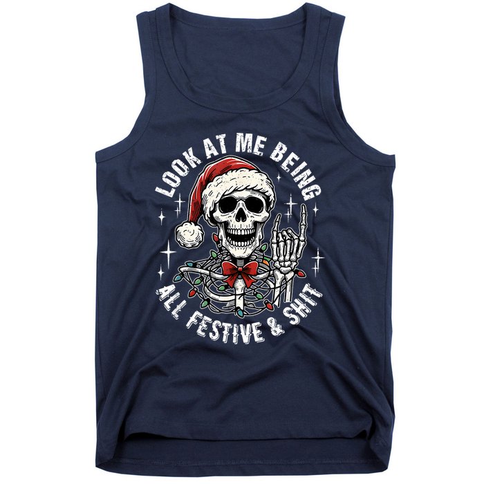 Look At Me Being All Festive And Funny Skeleton Tank Top