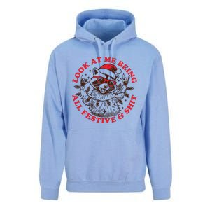 Look At Me Being All Festive Christmas Feral Girl Unisex Surf Hoodie