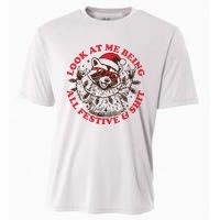 Look At Me Being All Festive Christmas Feral Girl Cooling Performance Crew T-Shirt