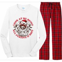 Look At Me Being All Festive Christmas Feral Girl Long Sleeve Pajama Set