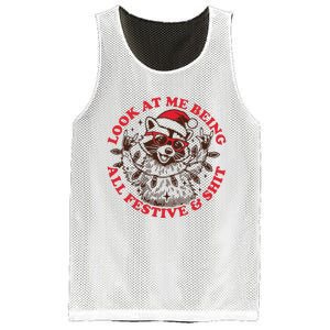 Look At Me Being All Festive Christmas Feral Girl Mesh Reversible Basketball Jersey Tank