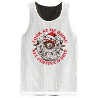 Look At Me Being All Festive Christmas Feral Girl Mesh Reversible Basketball Jersey Tank