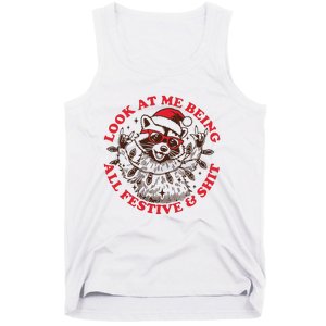 Look At Me Being All Festive Christmas Feral Girl Tank Top