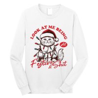 Look At Me Being All Festive Grumpy Cat Christmas Long Sleeve Shirt