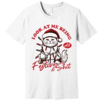 Look At Me Being All Festive Grumpy Cat Christmas Premium T-Shirt