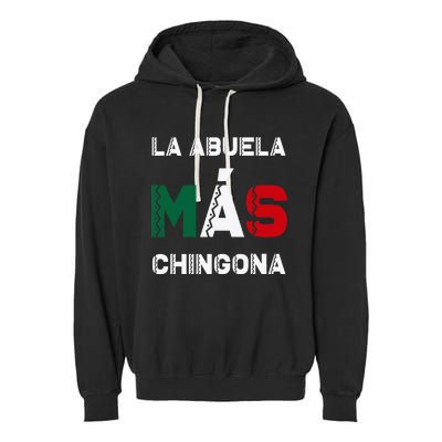 La Abuela MáS Chingona Grandmother Garment-Dyed Fleece Hoodie