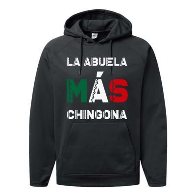 La Abuela MáS Chingona Grandmother Performance Fleece Hoodie