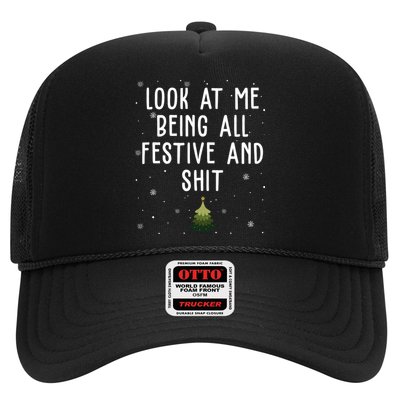Look At Me Being All Festive And Shit Funny Christmas Trucker Hat