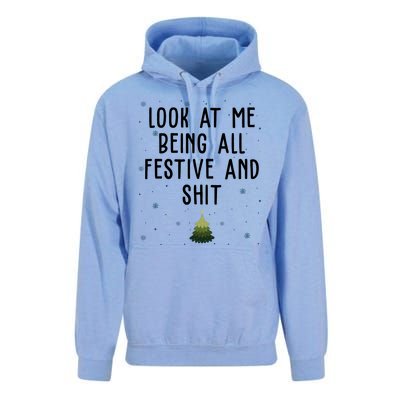 Look At Me Being All Festive And Shit Funny Christmas Unisex Surf Hoodie