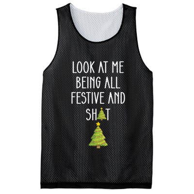 Look At Me Being All Festive And Shit Funny Mesh Reversible Basketball Jersey Tank