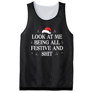 Look At Me Being All Festive And Shits Funny Xmas Mesh Reversible Basketball Jersey Tank