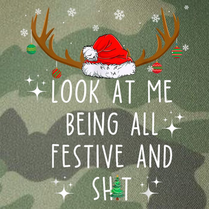 Look At Me Being All Festive And Funny Christmas Tree Legacy Tie Dye Trucker Hat