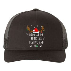 Look At Me Being All Festive And Funny Christmas Tree Yupoong Adult 5-Panel Trucker Hat