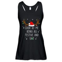 Look At Me Being All Festive And Funny Christmas Tree Ladies Essential Flowy Tank