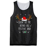 Look At Me Being All Festive And Funny Christmas Tree Mesh Reversible Basketball Jersey Tank