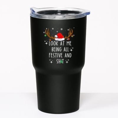 Look At Me Being All Festive And Funny Christmas Tree Tumbler