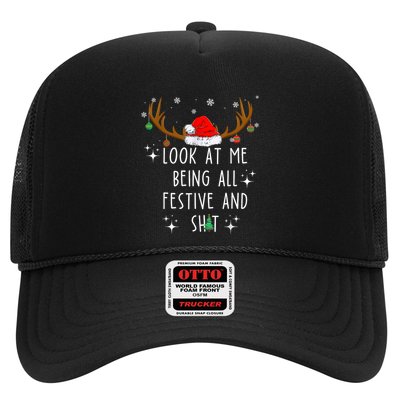Look At Me Being All Festive And Funny Christmas Tree Trucker Hat