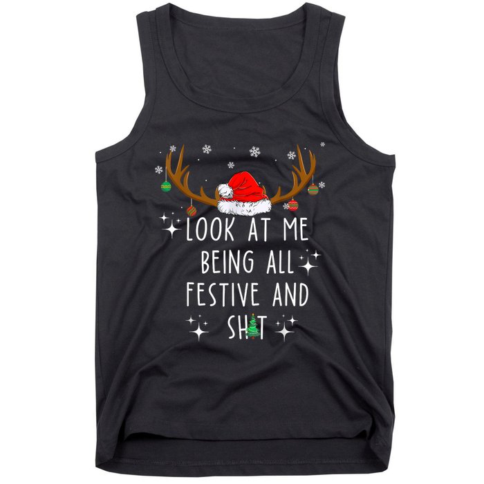 Look At Me Being All Festive And Funny Christmas Tree Tank Top