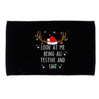 Look At Me Being All Festive And Funny Christmas Tree Microfiber Hand Towel