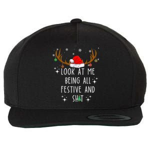 Look At Me Being All Festive And Funny Christmas Tree Wool Snapback Cap