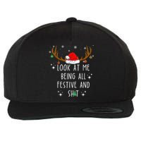 Look At Me Being All Festive And Funny Christmas Tree Wool Snapback Cap