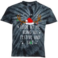 Look At Me Being All Festive And Funny Christmas Tree Kids Tie-Dye T-Shirt