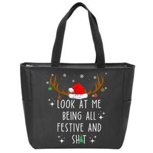 Look At Me Being All Festive And Funny Christmas Tree Zip Tote Bag