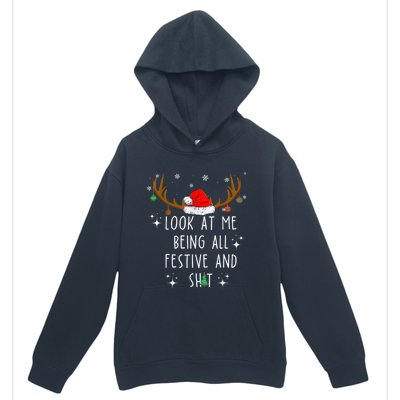 Look At Me Being All Festive And Funny Christmas Tree Urban Pullover Hoodie