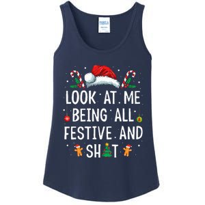 Look At Me Being All Festive And Funny Christmas Ladies Essential Tank