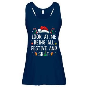 Look At Me Being All Festive And Funny Christmas Ladies Essential Flowy Tank