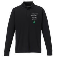 Look At Me Being All Festive Funny Christmas Performance Long Sleeve Polo